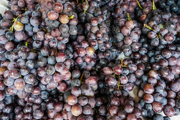 Fresh red grape at local market