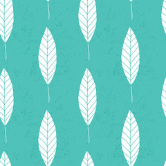 Floral seamless texture pattern. Hand drawn leaves. Vector botanical floral set. Coloring book