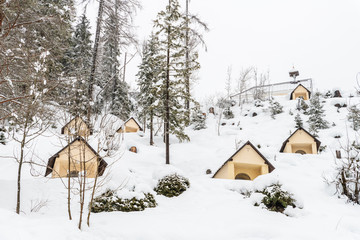 Snow magic. Walk in the ancient village of Sappada. Friuli