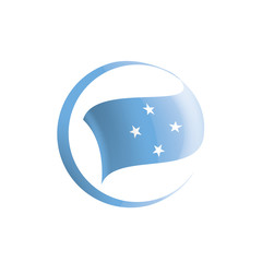 Federated States Micronesia flag, vector illustration on a white background