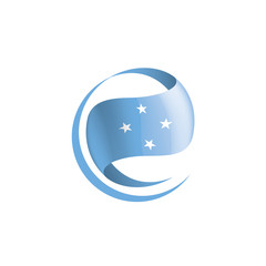 Federated States Micronesia flag, vector illustration on a white background