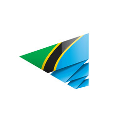 Tanzania flag, vector illustration on a white background