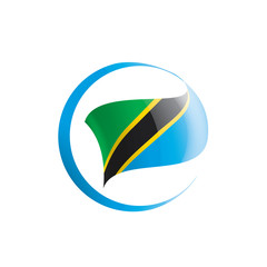 Tanzania flag, vector illustration on a white background