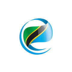 Tanzania flag, vector illustration on a white background