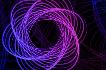 Abstract neon shape, futuristic wavy fractal background. Vector  geometric illustration