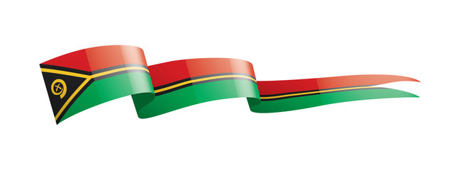 Vanuatu flag, vector illustration on a white background