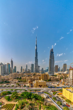 Dubai Downtown Skyline At Daytime