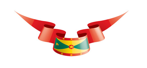 Fototapeta na wymiar Grenada flag, vector illustration on a white background
