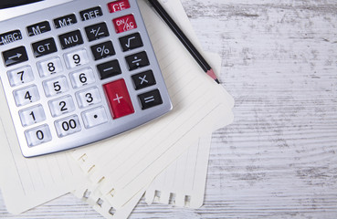 notebook and calculator