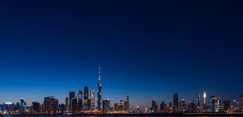 Dubai cityscape at night
