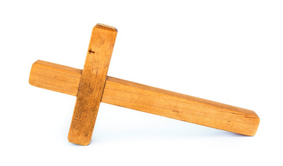 Ash wednes day cross concept: Cross on white background