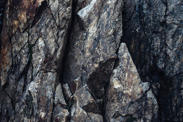 Part of the rock in the mountains