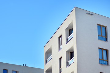 Fototapeta na wymiar Futuristic architecture of apartment building