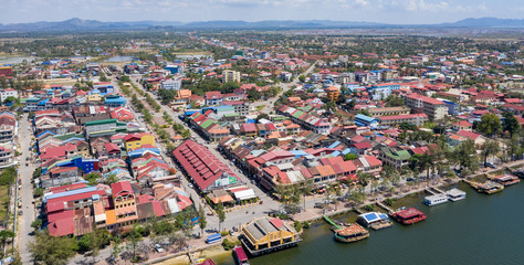 Kampot at Cambodia on Feb 20 , 2019 . Kampot city is a sea city at Cambodia . 