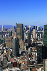 Fototapeta premium Landscape in Tokyo where various buildings line up