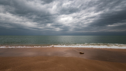Sea coast in cloudy weather