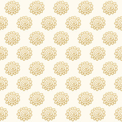 Vector Seamless Hand Drawn Tribal Boho Style Pattern