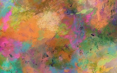Trendy abstract painting oil background. Wall art print for sale. Graphic design creative pattern. Very colorful and bright handmade texture. Impressionism drawing on canvas. Stock. Unique wallpaper. 