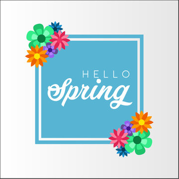 Hello Spring, Spring Time, Its Spring Time Vector Design