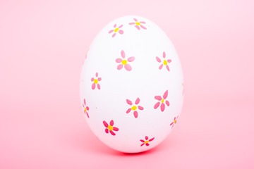 Beautiful Easter White egg color on pink
