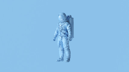 Blue Spaceman Astronaut Cosmonaut 3d illustration 3d render © paul