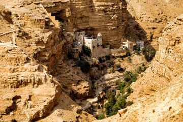  St. George's Monastery in Wadi Qelt in the Judaean Desert Near Jericho, Israel. 13-09-2015