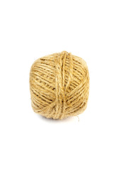 Hemp rope on white background