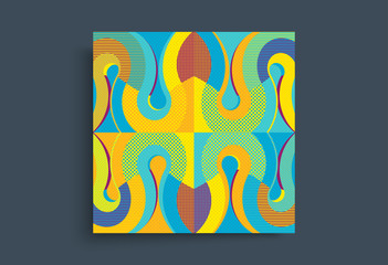 Abstract colorful geometric design. Vector illustration. Can be used for advertising, marketing, presentation.