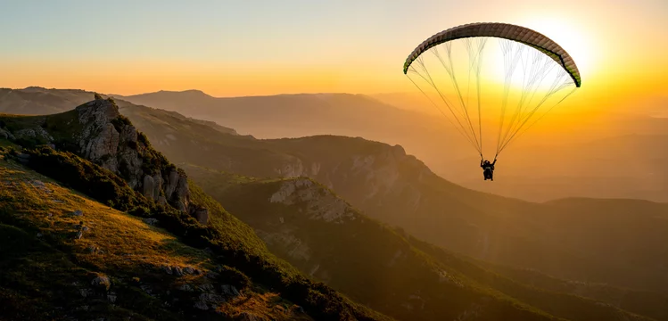 Formación de parapentes · Mendoza