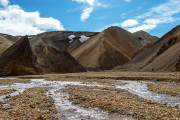 Volcanic mountains of Landmannalaugar in Fjallabak Nature Reserve. Iceland