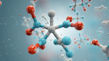 3d medical background with abstract molecule structure. Chemical or science abstract concept. Centered composition...