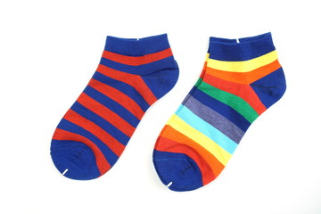 colorful socks isolated on white background