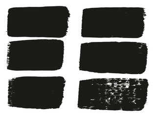 Paint Brush Medium Lines High Detail Abstract Vector Background Set 81