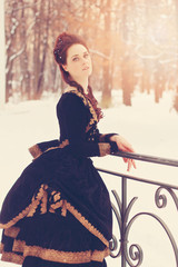 XVIII century rococo lady woman Marie Antoinette