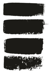 Paint Brush Medium Lines High Detail Abstract Vector Background Set 16