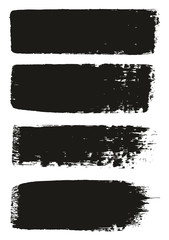 Paint Brush Medium Lines High Detail Abstract Vector Background Set 15