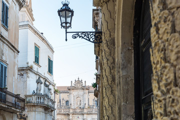 Last lights of the sunset in Lecce