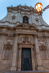 Last lights of the sunset in Lecce