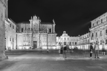 Lecce. City of the Baroque. Black and white