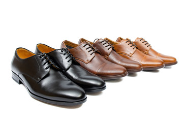 Selection of shoes isolated on white background