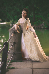 Ladie in XVIII century rococo dress