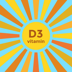 Important vitamin D3 - cholecalciferol - made by the skin when exposed to sunlight