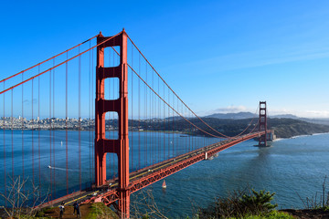 Fototapeta na wymiar Golden Gate Bridge - Battery Spencer POV