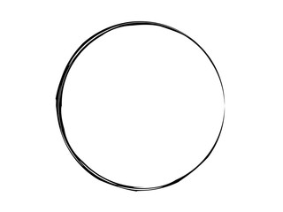 Grunge ink circle.Grunge oval frame.Paint frame.Ink frame.Circle made with brush.