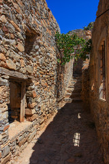 beautiful views of Crete. archaic buildings