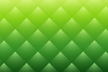 Green abstract background with square pattern, 3D vector illustration.
