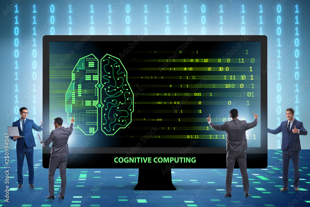 Wall mural cognitive computing and machine learning concept
