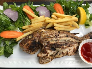 Arabian Grilled Fish Plate in Muscat, Oman