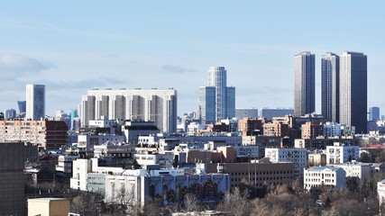 Fototapeta premium view of Moscow from a height