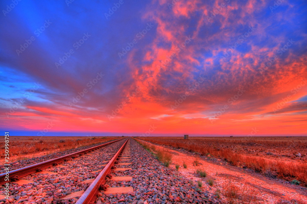 Wall mural Indian-Pacific railway across the Nullarbor